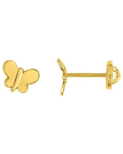 Boucles d'oreilles Or fermoir vis papillon