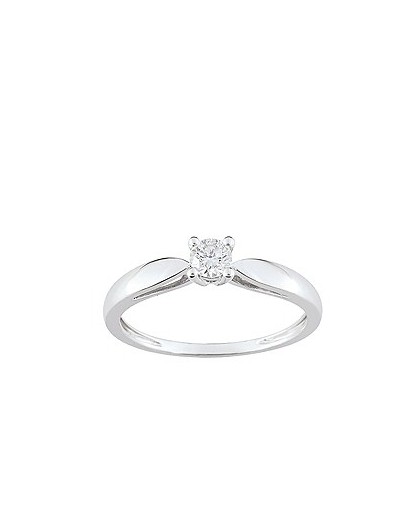 Solitaire Diamant 0.20 Ct Or gris