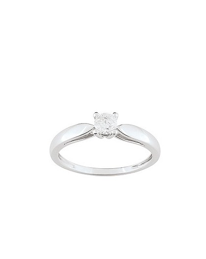 Solitaire Diamant 0.25 Ct Or gris