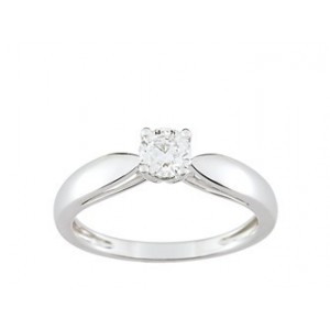 Solitaire Diamant 0.35 Ct Or gris