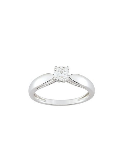 Solitaire Diamant 0.35 Ct Or gris