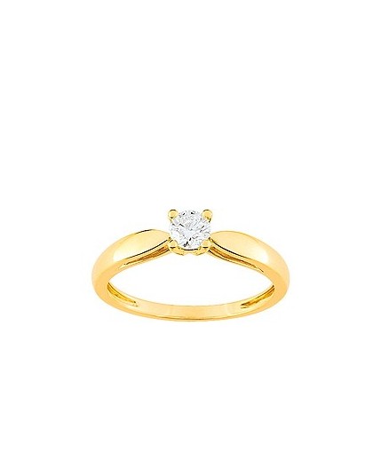 Solitaire Diamant 0.25 Ct Or jaune