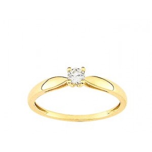 Solitaire Diamant 0.14 Ct Or jaune