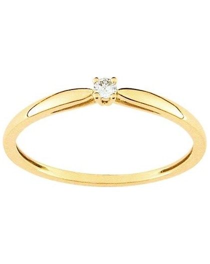 Solitaire Diamant 0.04 Ct Or jaune