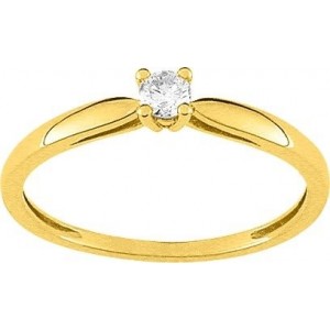 Solitaire Diamant 0.10 Ct Or jaune