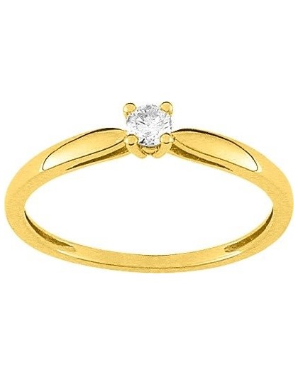 Solitaire Diamant 0.10 Ct Or jaune