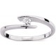 Solitaire moderne Diamant 0.08 Ct Or gris