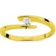 Solitaire moderne Diamant 0.08 Ct Or jaune