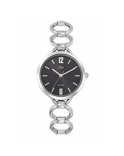 Montre GO Girl only 695211 argenté cadran noir
