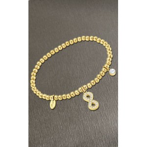 Bracelet Lotus style acier LS2172-2/7 infini doré