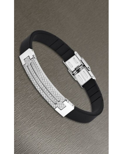 Bracelet Lotus style acier LS1797-2/1 silicone