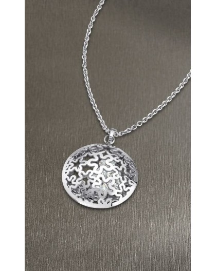 Collier Lotus Style LS1666-1/1 strass médaillon