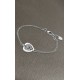 Bracelet Lotus style acier LS1867-2/1 coeur strass