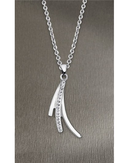 Collier Lotus Style LS1949-1/1 plumette strass