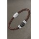 Bracelet Lotus style LS2062-2/1 cuir marron