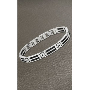 Bracelet Lotus style acier LS1800-2/1 cable noir