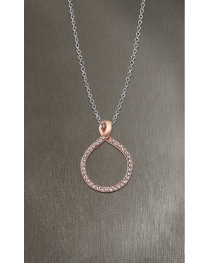 Collier Lotus Style LS1948-1/2 volute strass rosé