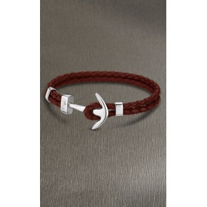 Bracelet Lotus style acier LS1832-2/C ancre rouge