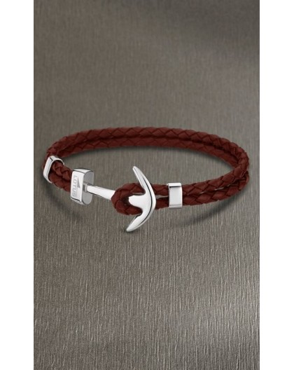 Bracelet Lotus style acier LS1832-2/C ancre rouge