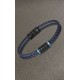Bracelet Lotus style LS2150-2/2 cuir bleu