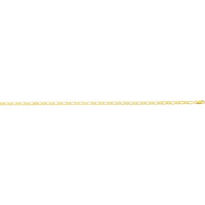 Chaine Or alternée 1+1 ultra-plate 4mm largeur