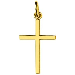Pendentif Or croix baton simple