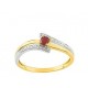 Bague Or jaune et Rubis