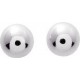 Boucles Oreilles Or gris boules 6mm