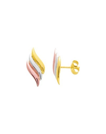Boucles Oreilles Or puces 3 ors