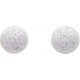 Boucles Oreilles Or gris boules gratté 4mm