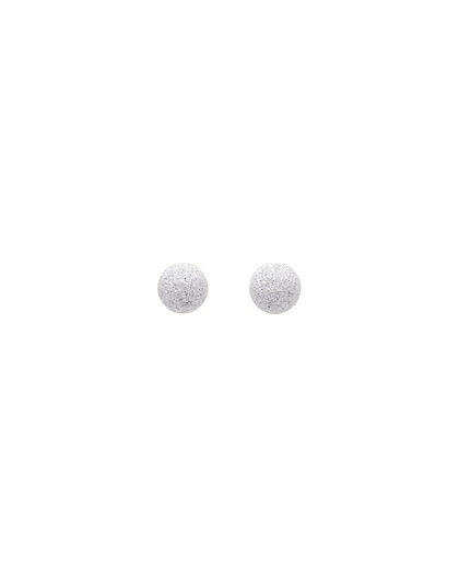 Boucles Oreilles Or gris boules gratté 4mm