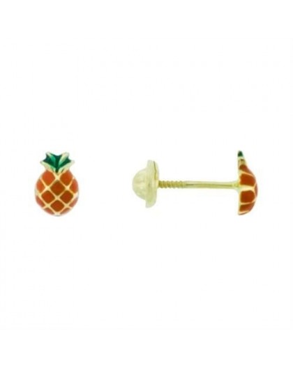 Boucles Oreilles Or enfant motif ananas