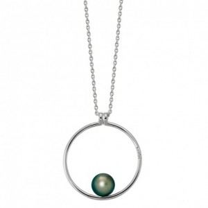 Collier IzaB ligne Epure perle de tahiti diamant