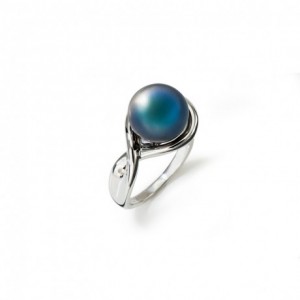 Bague IzaB ligne Flore perle de Tahiti
