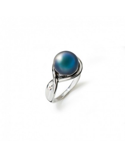 Bague IzaB ligne Flore perle de Tahiti