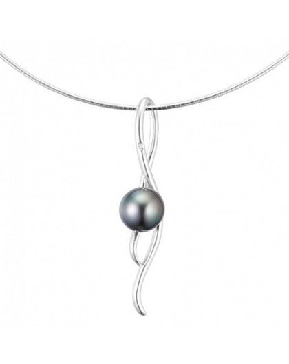 Collier IzaB ligne canopée perle de tahiti diamant