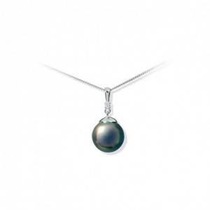 Collier IzaB ligne Epur perle Tahiti Diamants