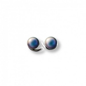 Boucles oreilles IzaB ligne Epure perle de tahiti