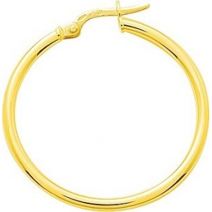 Créoles Or fil rond 2mm diam 25mm