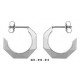 Boucles oreilles argent 1/2 créoles modernes