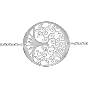 Bracelet argent Arbre de vie ajouré stylisé