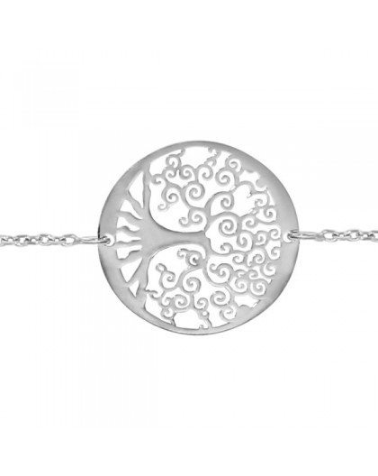 Bracelet argent Arbre de vie ajouré stylisé