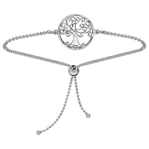 Bracelet argent Arbre de vie liens coulissants