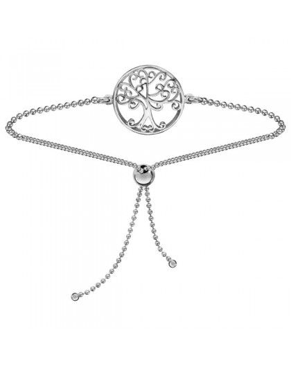 Bracelet argent Arbre de vie liens coulissants