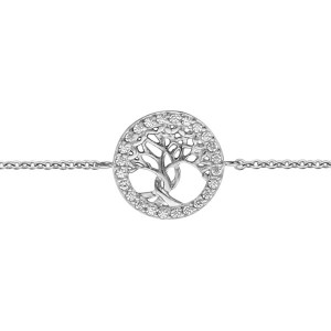 Bracelet argent Arbre de vie oxydes zirconium