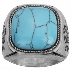 Bagues Acier Legend Turquoise reconstituée