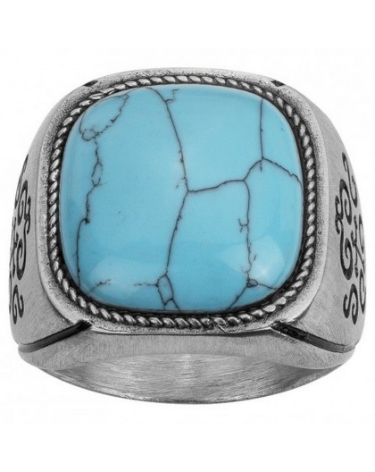 Bagues Acier Legend Turquoise reconstituée