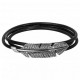 Bracelet Acier Legend feuille vintage cuir