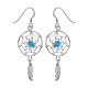 Boucles d'oreilles argent Attrape rêves turquoises