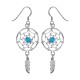 Boucles d'oreilles argent Attrape rêves turquoises